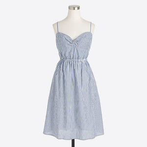 J. Crew Blue Ivory Striped Dress. Size 20.